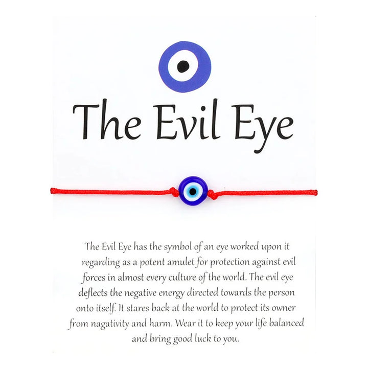 Red Evil Eye Adjustable Bracelet