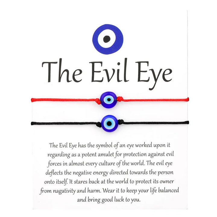 Evil Eye Adjustable Bracelet Set