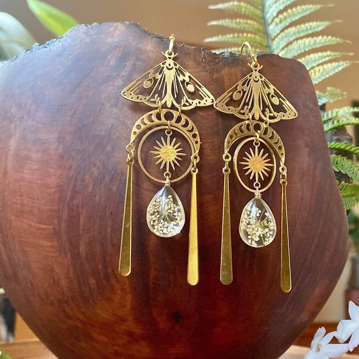 Moth Gold Earrings