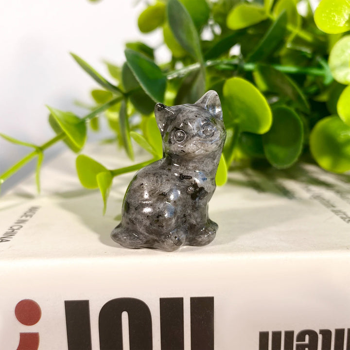 Black Labradorite Crystal Cat