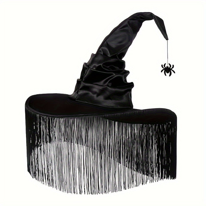 Black Spider Tassel Witch Hat