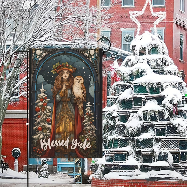 Blessed Yule Garden Banner Flags
