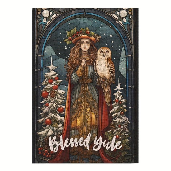 Blessed Yule Winter Flag