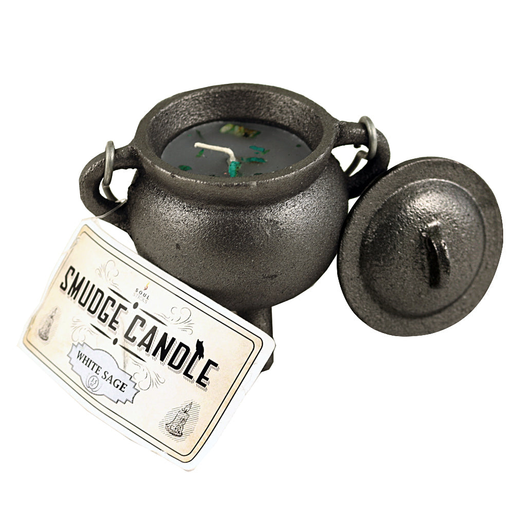White Sage Cauldron Candle