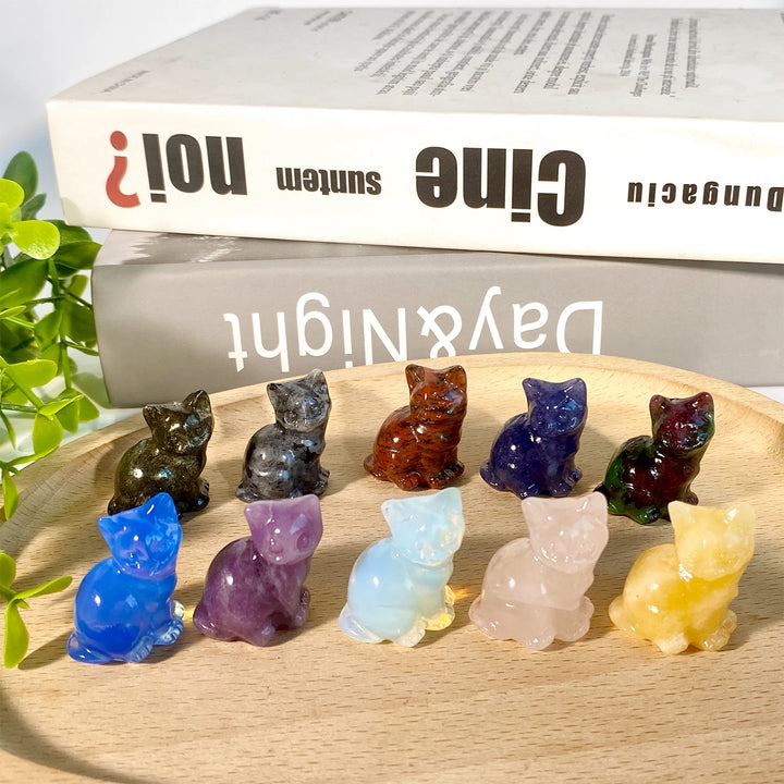 Crystal Cat Figurines