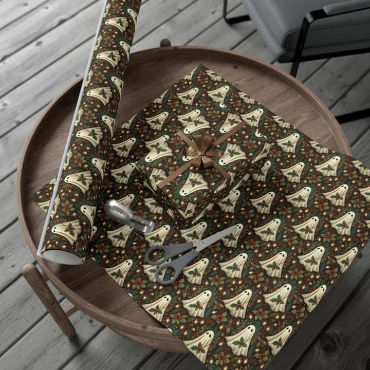 Gothic Ghost Christmas Wrapping Paper