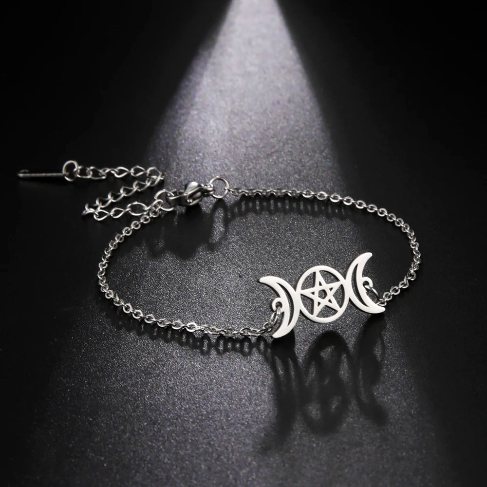 Buy Triple Moon Pentacle Adjustable Bracelets
