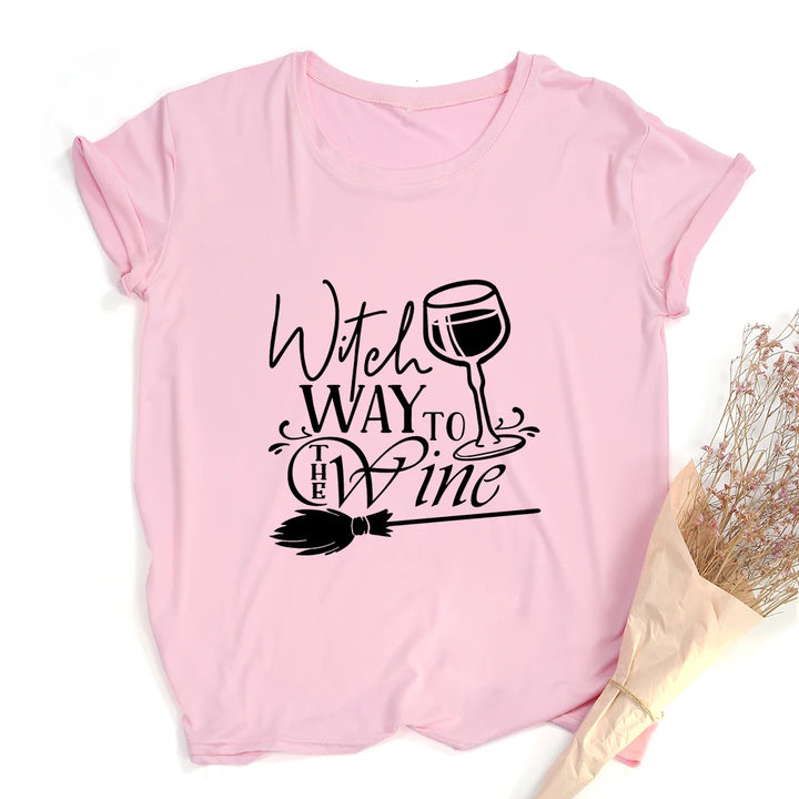 Witch Way To The Wine Crop Top