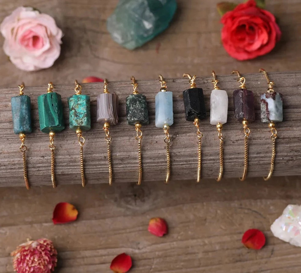 Chunky Crystal Gold Chain Adjustable Bracelets