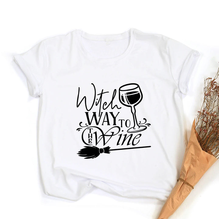 Witch Way To The Wine Crop Top