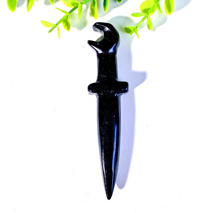 Obsidian Crystal Athame