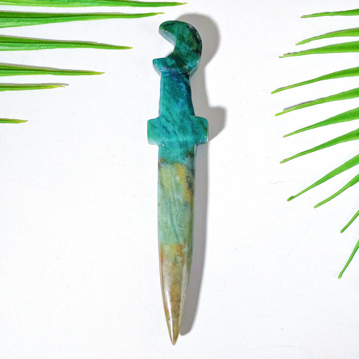 Ocean Jasper Crystal Athame