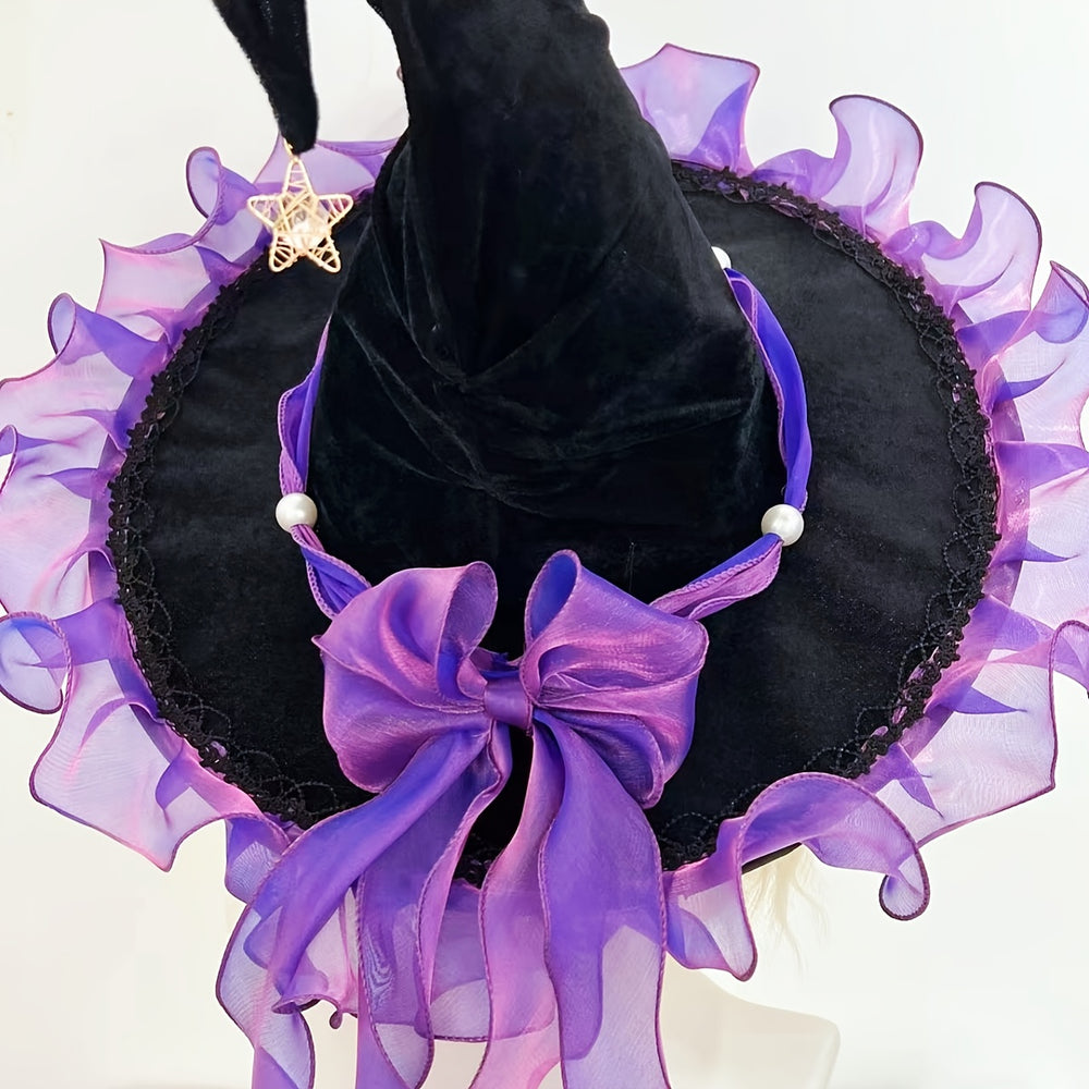 Purple Bow Witch Hat