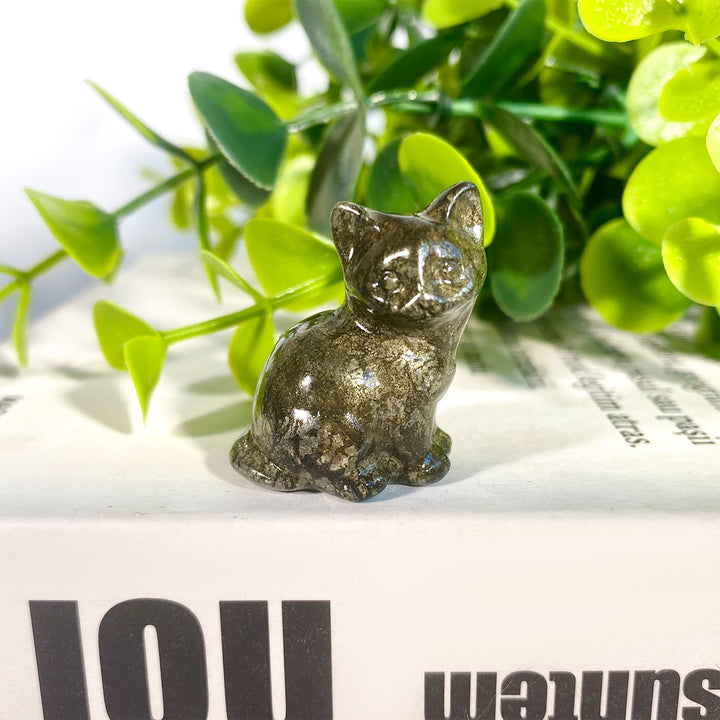 Pyrite Crystal Cat