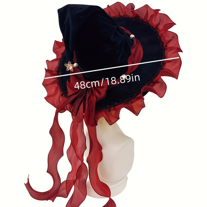 Red Bow Witch Halloween Hat