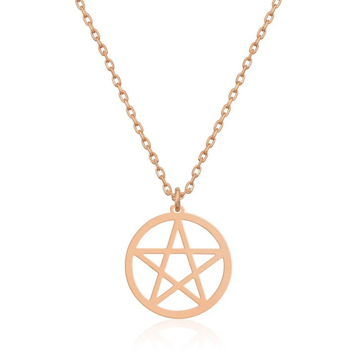 Rose Gold Pentacle Necklaces