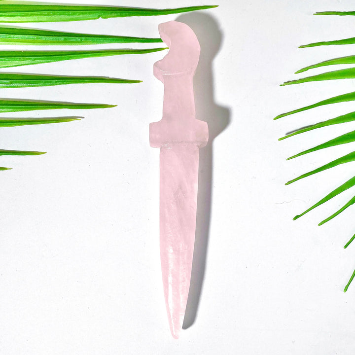 Rose Quartz Crystal Athame