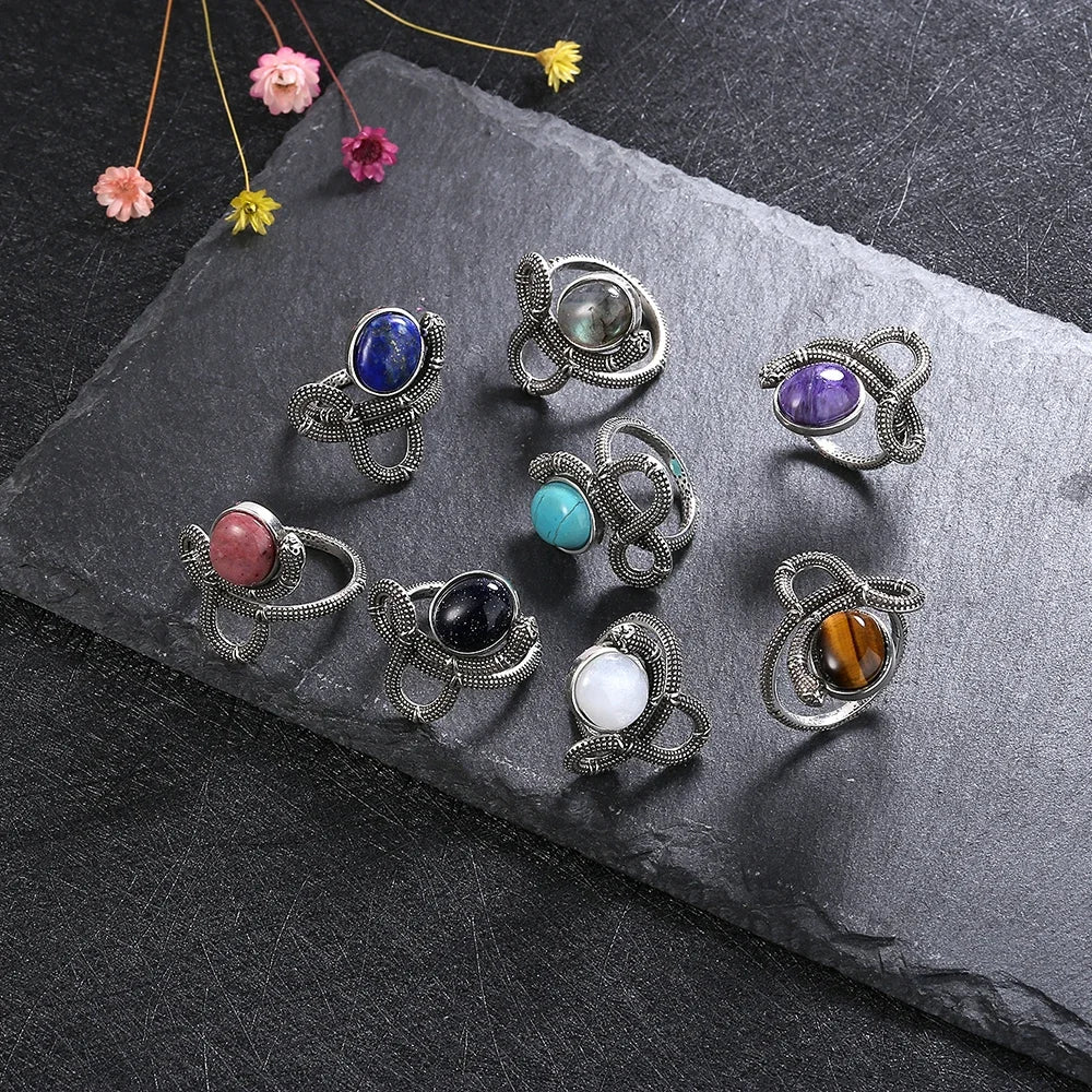 Buy Stone Snake Rings