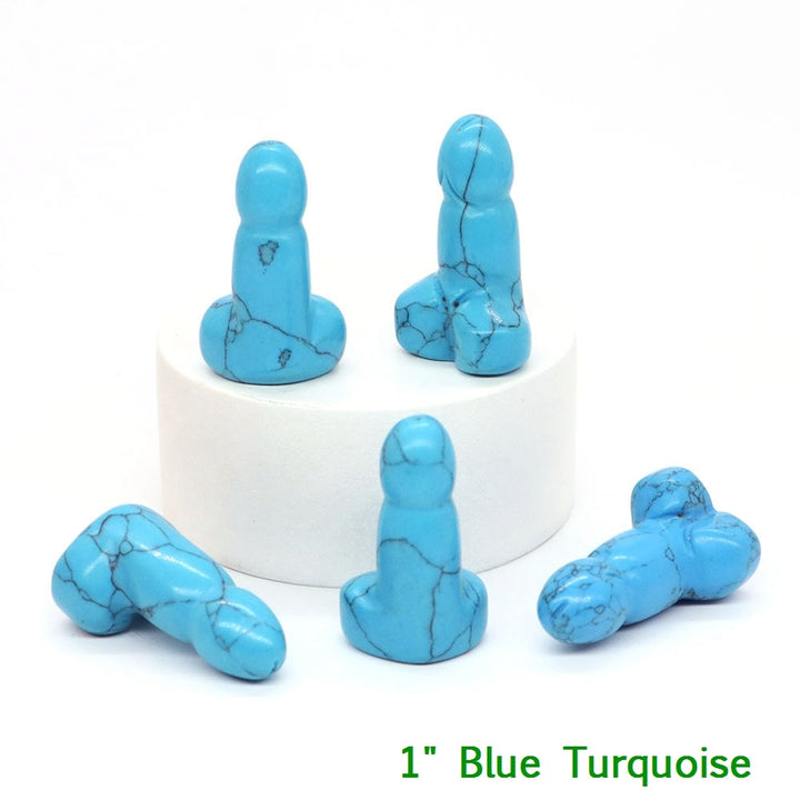 Blue Howlite Crystal Penis