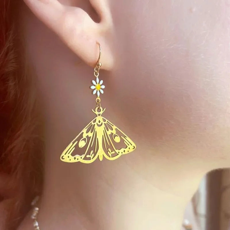 Moth Boho Earrings