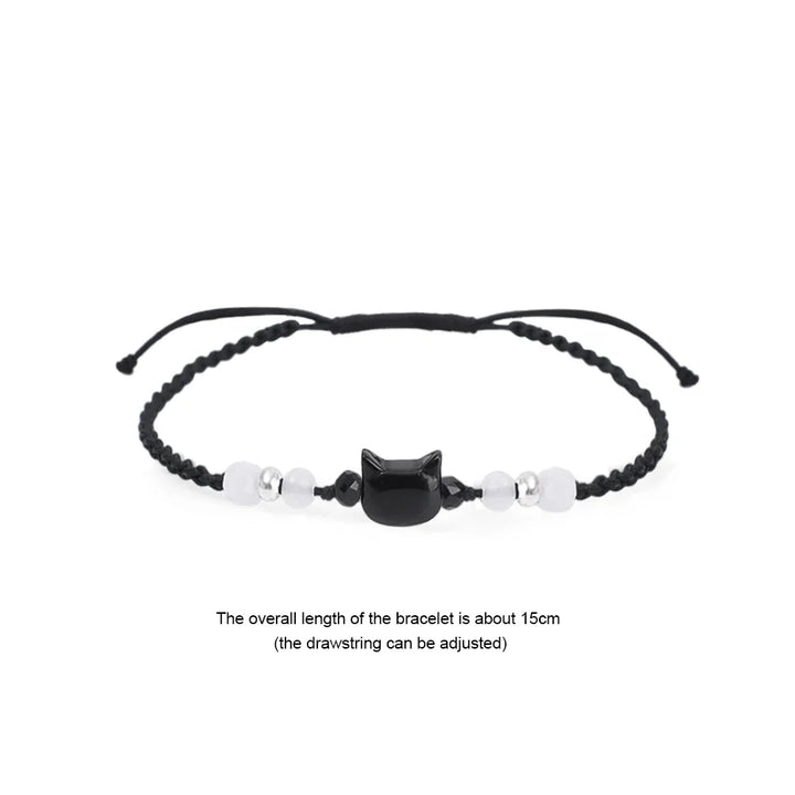 Obsidian Cat Bracelet