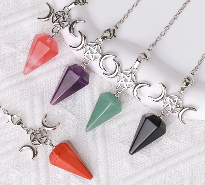 Buy Moon Pentacle Crystal Pendulums