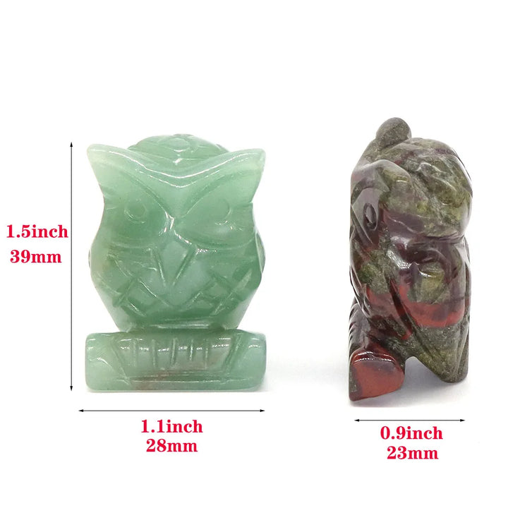 Owl Crystal Figurine Statues
