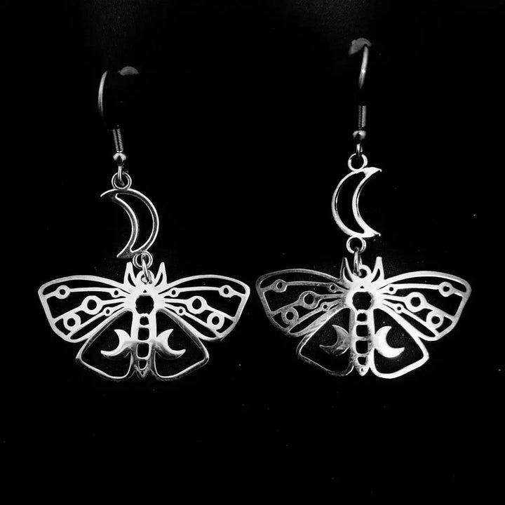 Moon Moth Witch Earrings