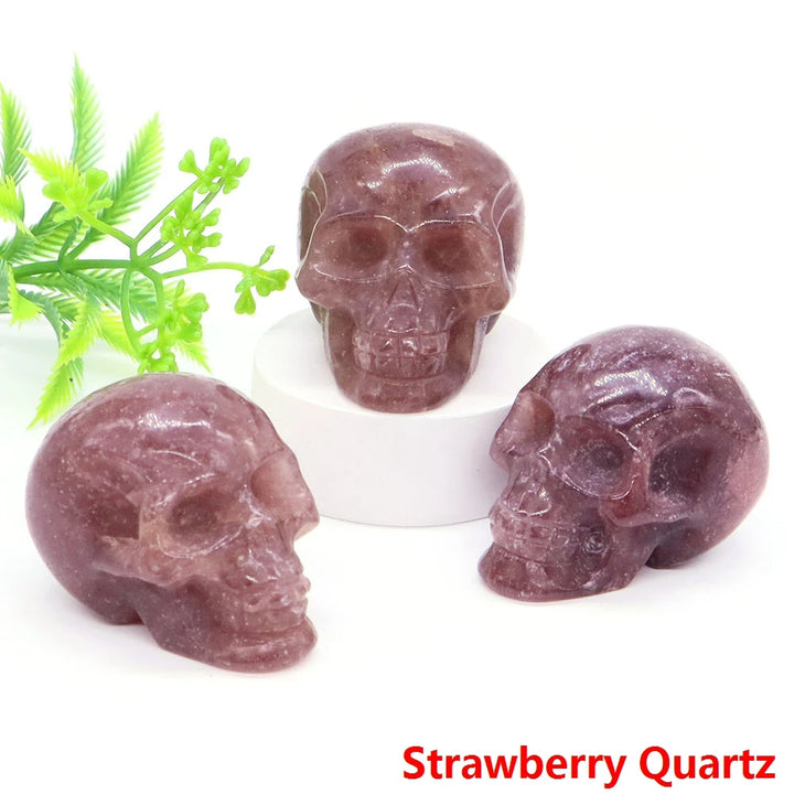 Strawberry Quartz Crystal Skulls