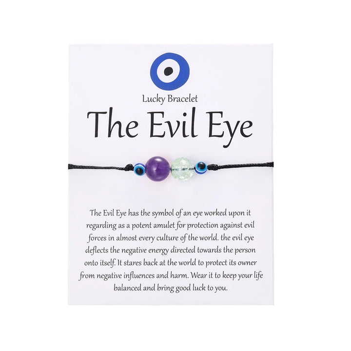 Stone Evil Eye Adjustable Bracelets