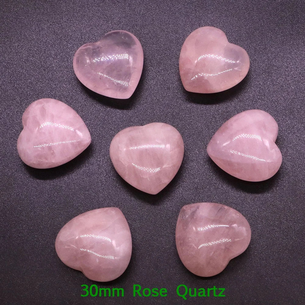 Rose Quartz Heart Shaped Crystals For Sale
