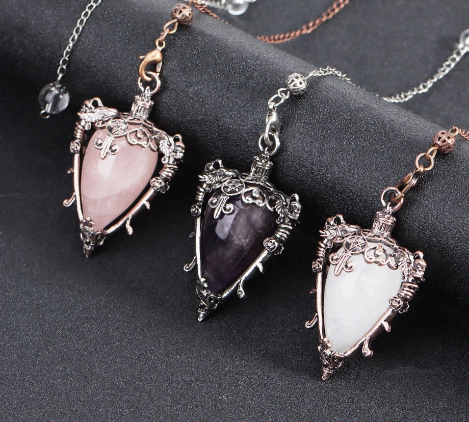 Water Drop Pentacle Crystal Pendulums