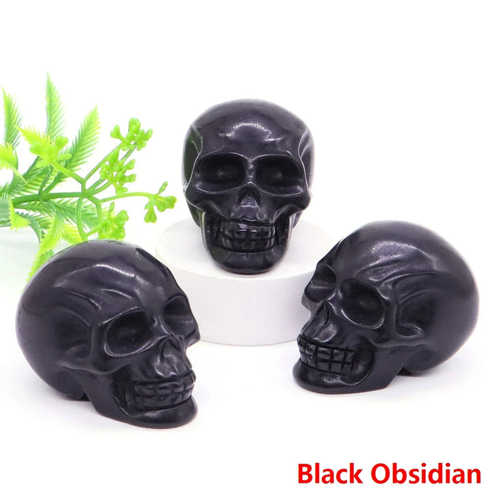 Black Obsidian Crystal Skulls