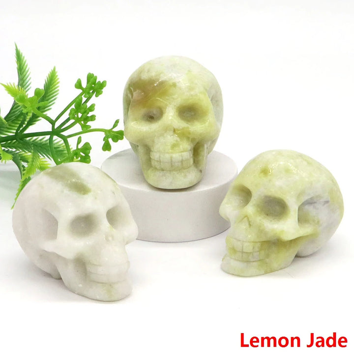 Lemon Jade Crystal Skulls