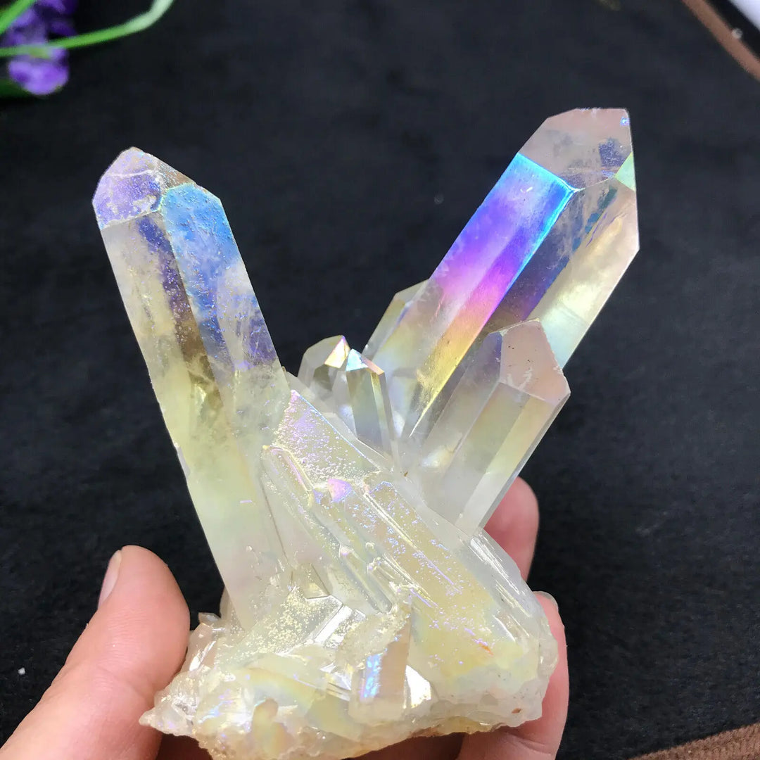 White Rainbow Angel Aura Quartz Crystal For Sale Online