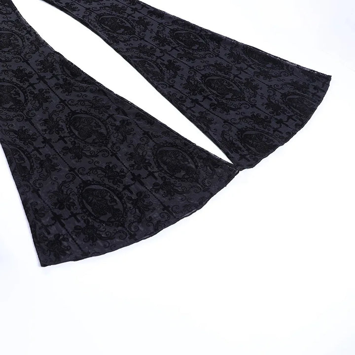 Lace High Waist Flare Pants