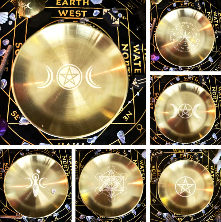 Witch Gold Altar Plates