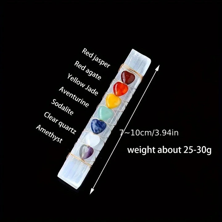 Chakra Selenite Wand