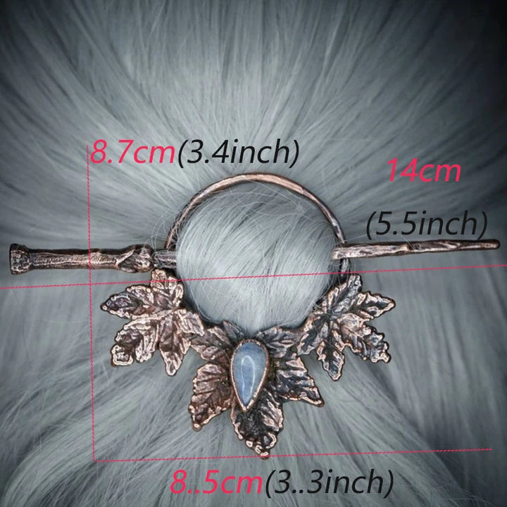 Moonstone Copper Viking Hair Sticks For Sale | Green Witch Creations