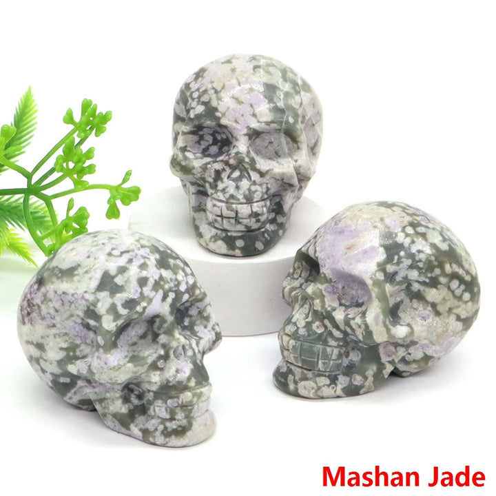 Mashan Jade Crystal Skulls