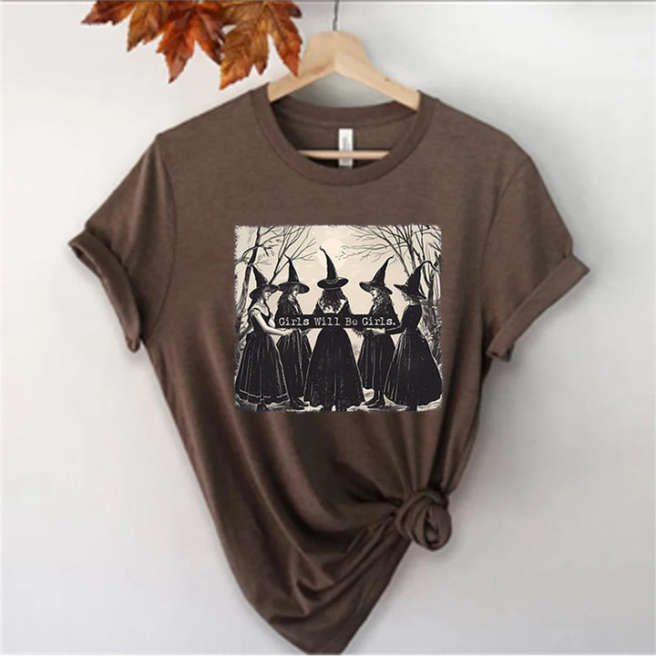 Girls Will Be Girls Witch Brown T-Shirts