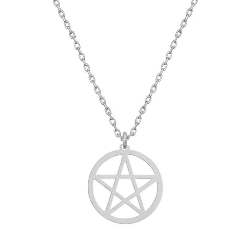 Silver Pentacle Necklaces