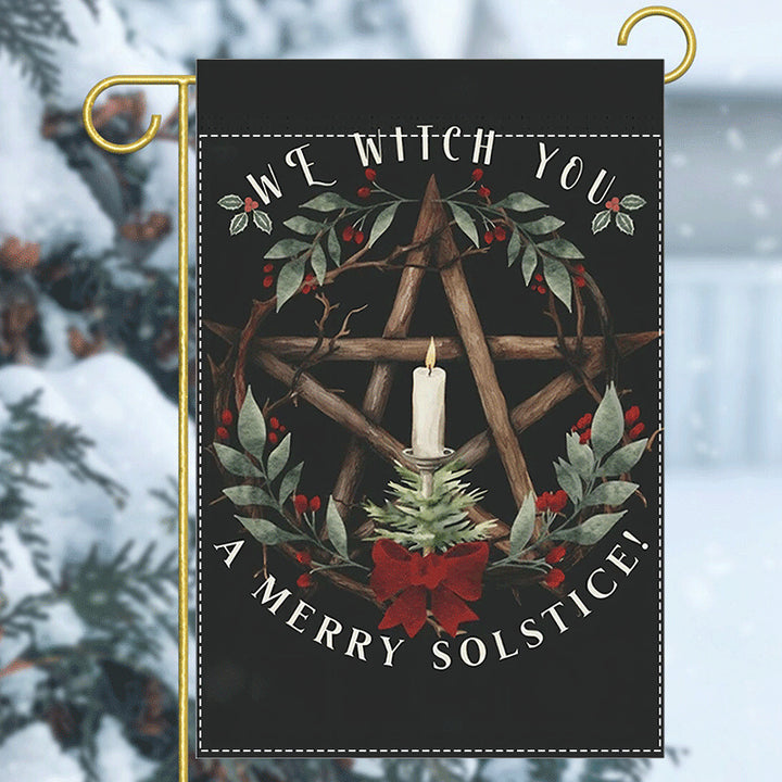 We Witch You A Merry Solstice Flag