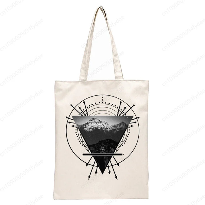 White Triangle Tote Bag