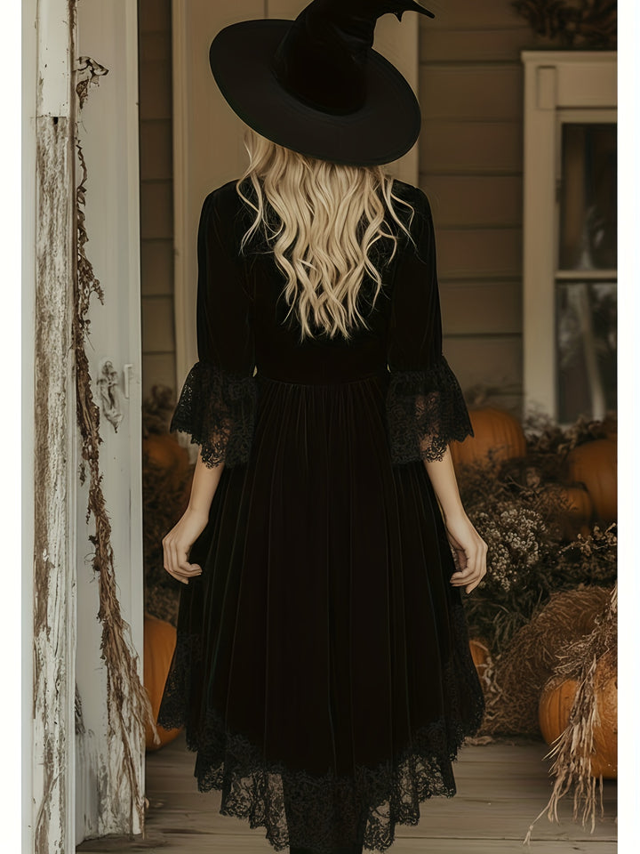 Witchy Black Lace Dress
