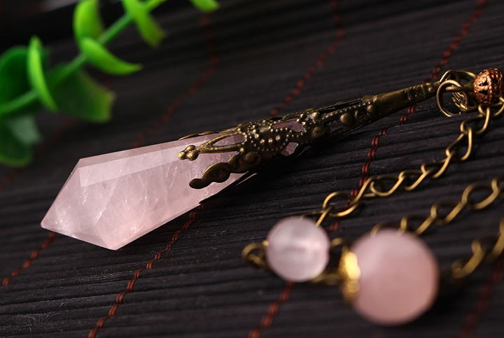 Vintage Rose Quartz Pendulums