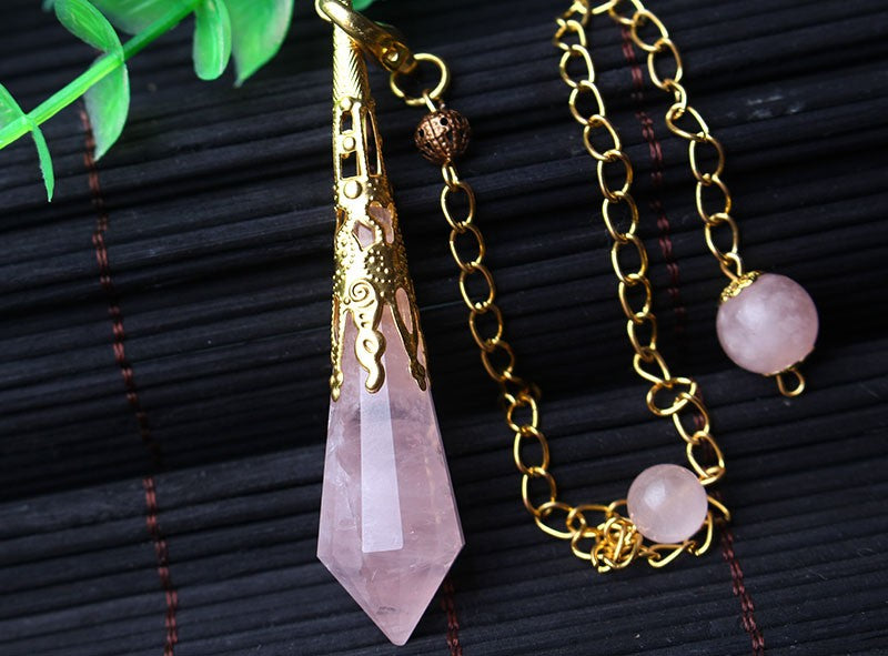 Vintage Rose Quartz Pendulum