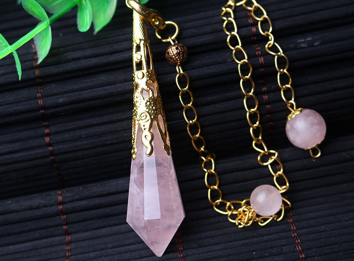 Vintage Rose Quartz Pendulum