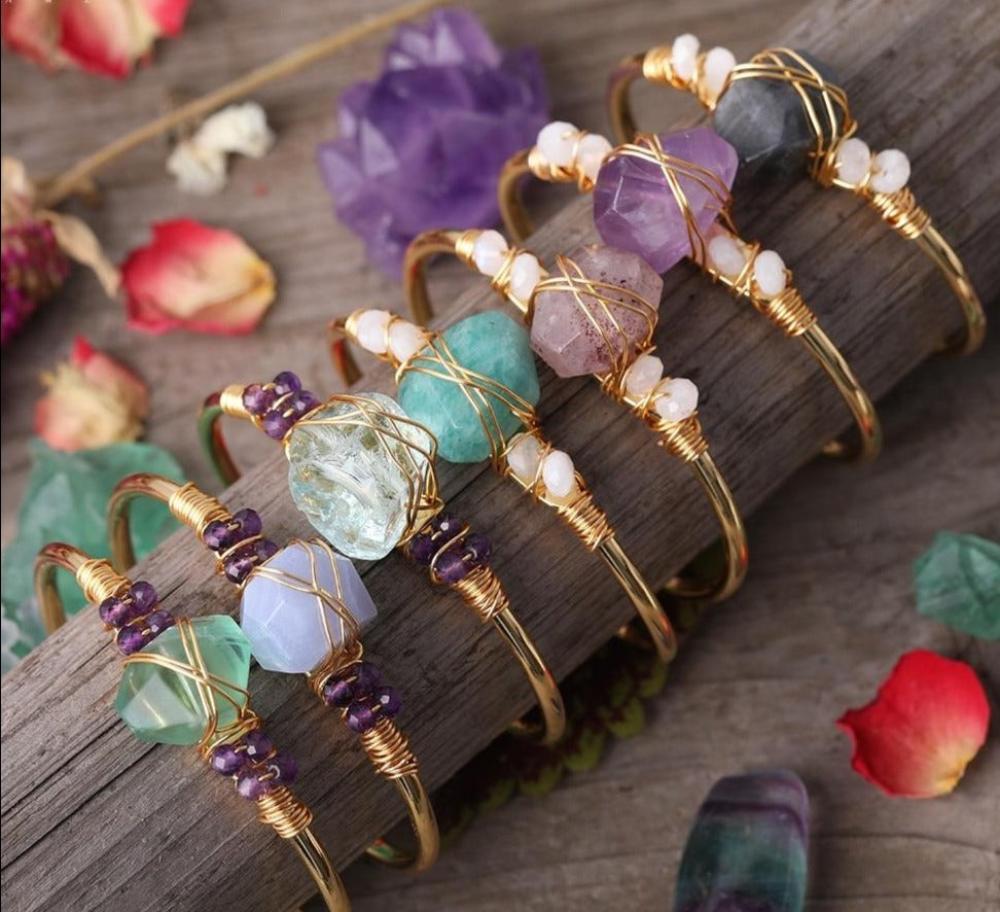 Buy Women's Crystal Gold Wire Wrap  Bracelets