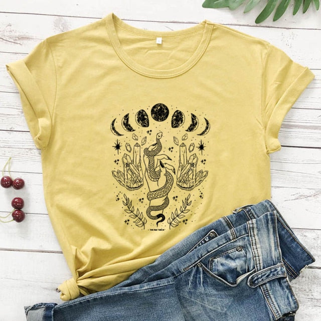 Snake Moon Crystal Yellow T-Shirt
